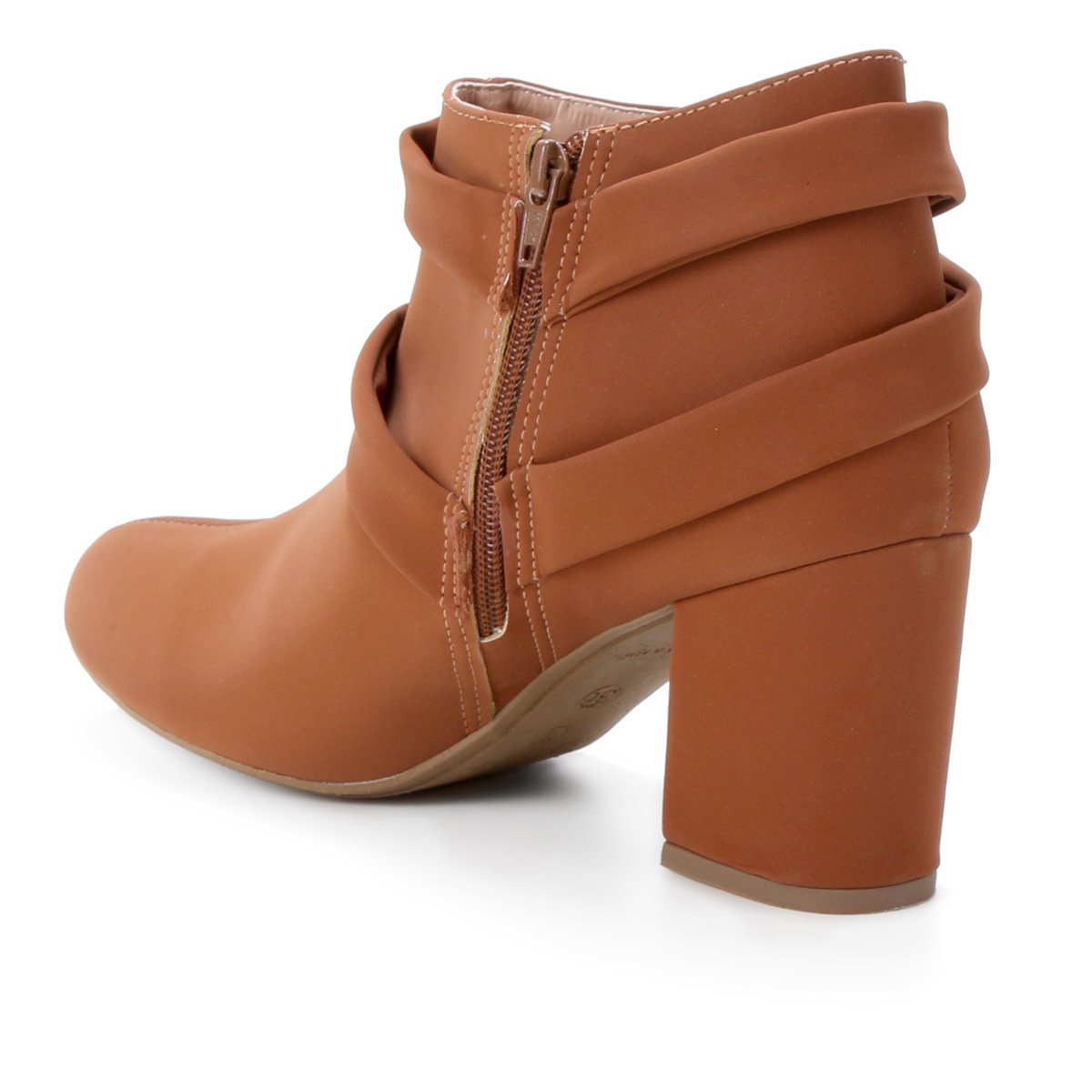 Bota Griffe Tiras Cruzadas Cano Curto Feminina - Tam: 36 - 5