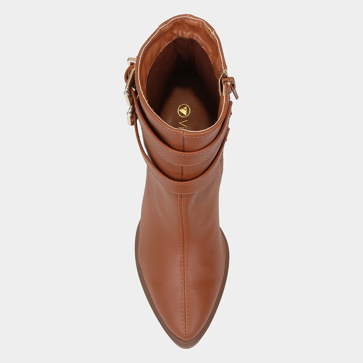Bota Cano Curto Via Uno Bico Fino Fivelas Feminina - Tam: 35 - 3