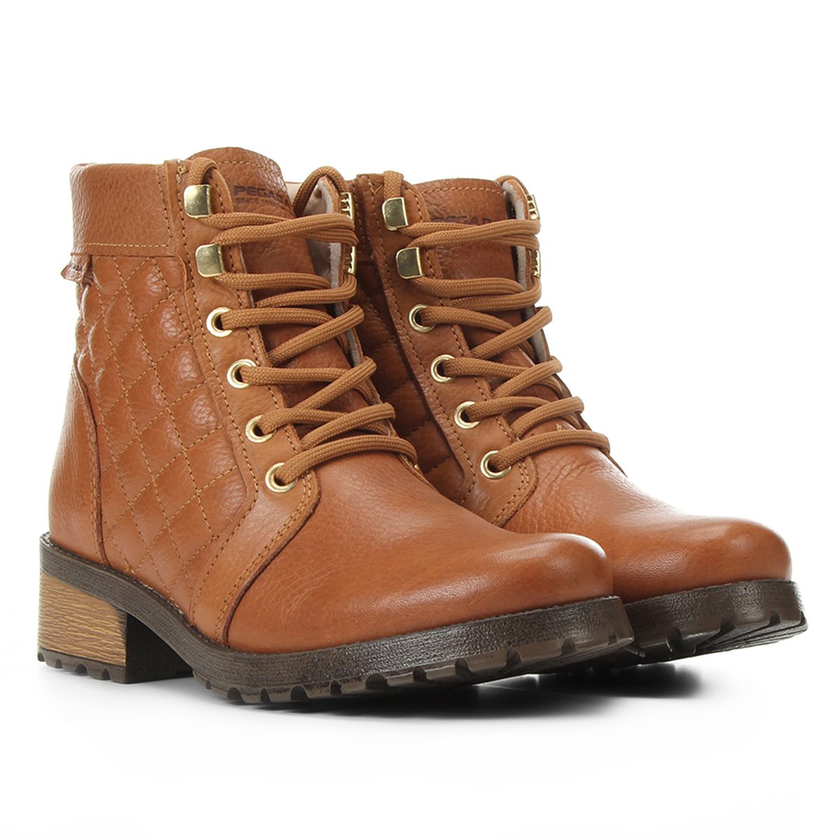 bota de couro coturno