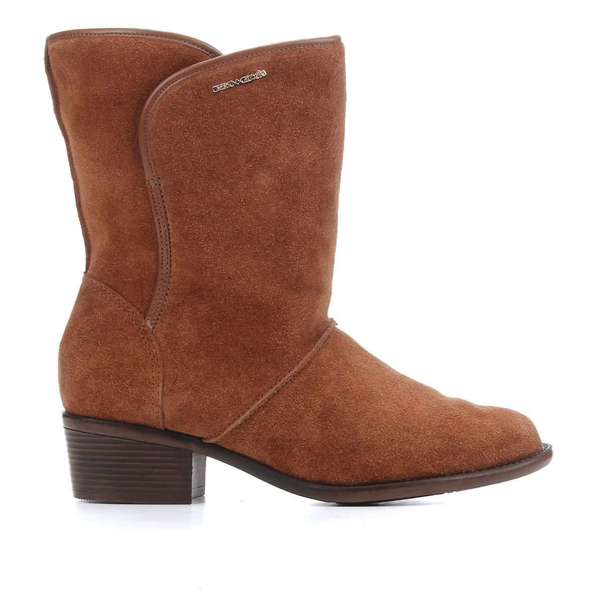 Bota Couro Cravo&Canela Cano Médio Pelos Feminina - Tam: 36 - 1