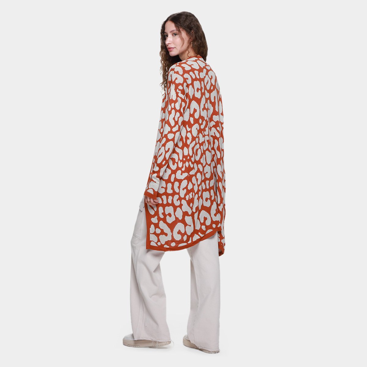 Tricot Mercatto Alongado Estampado Feminino - 5