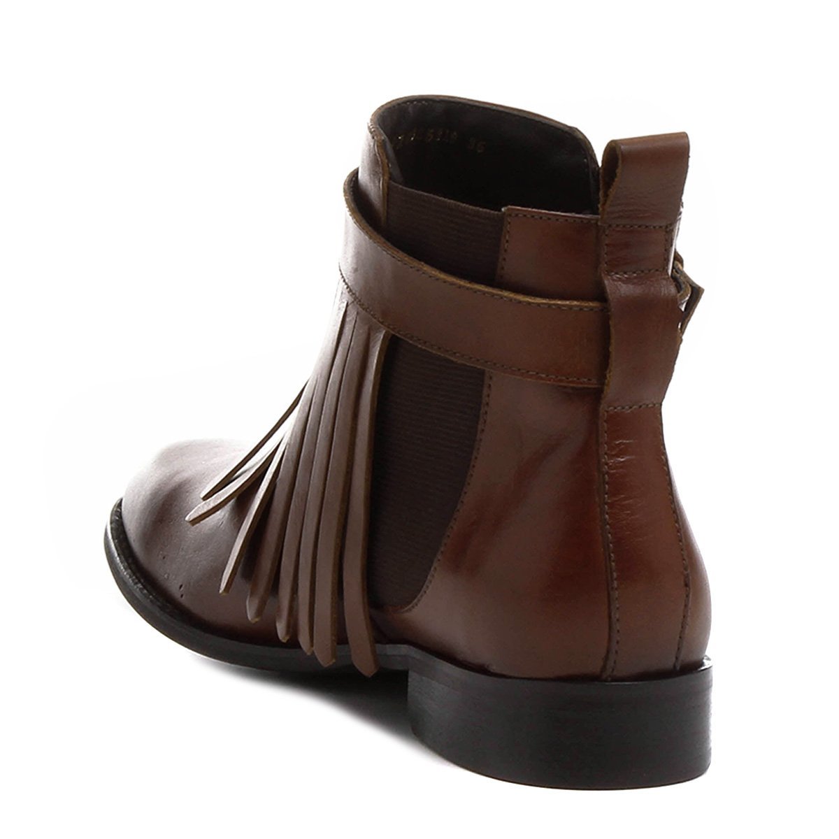 Bota Couro Cano Curto Shoestock Franjas Feminina - Tam: 35 - 4