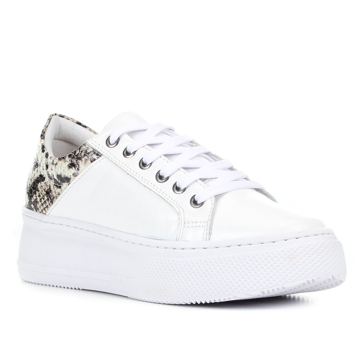 Tênis Couro Shoestock Mix Feminino