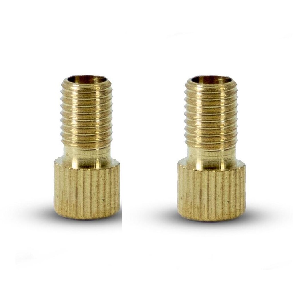2 Adaptador Válvula Presta para Válvula Americana