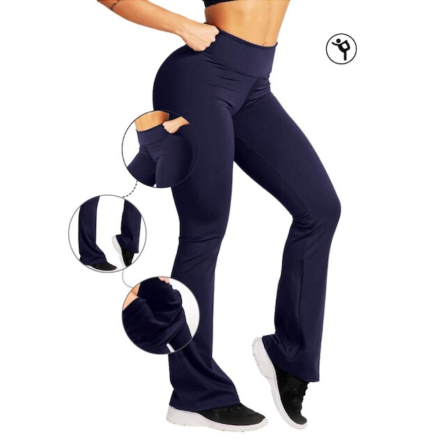 2 Calça Flare Bailarina Flanelada Térmica Antifrio Forrada Em Suplex WOLFOX