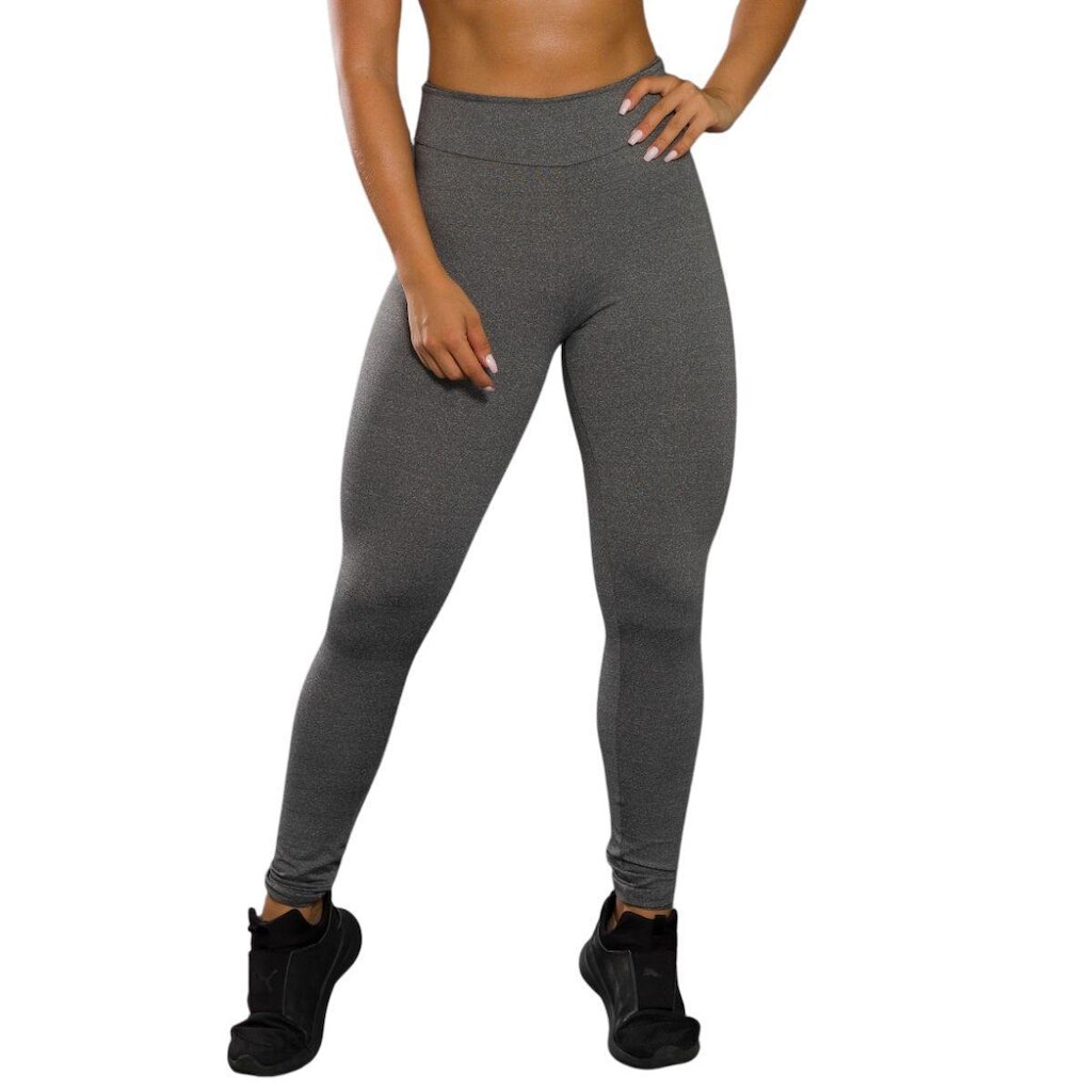 2 Legging Básica Cintura Alta Suplex Academia