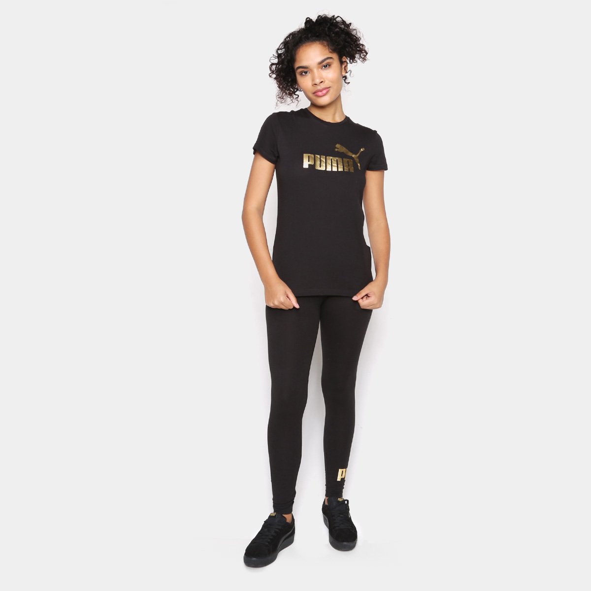 Calça Legging Puma Essentials Metallic Feminina - Tam: M - 3