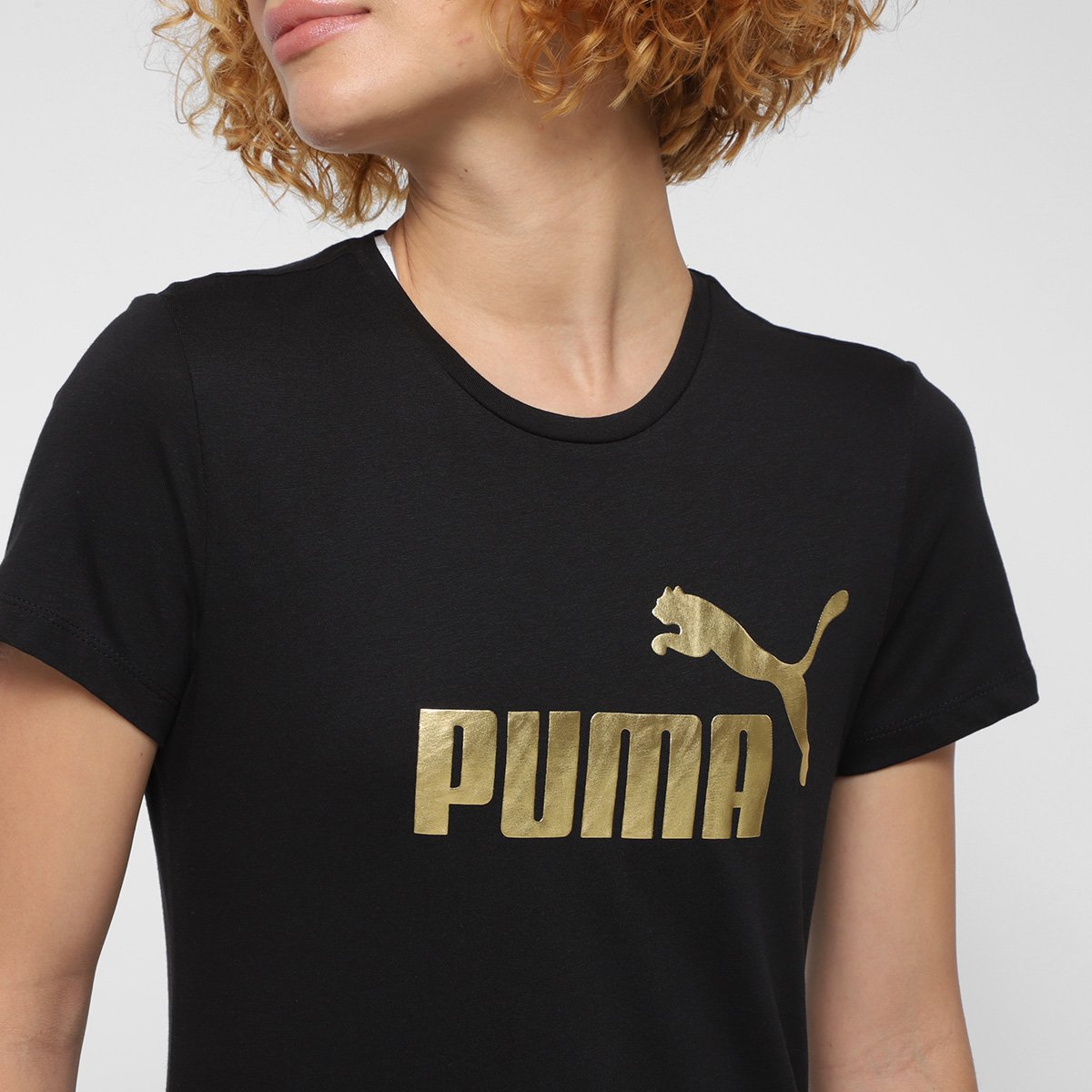 Camiseta Puma Metallic Logo Feminina - Tam: P - 2
