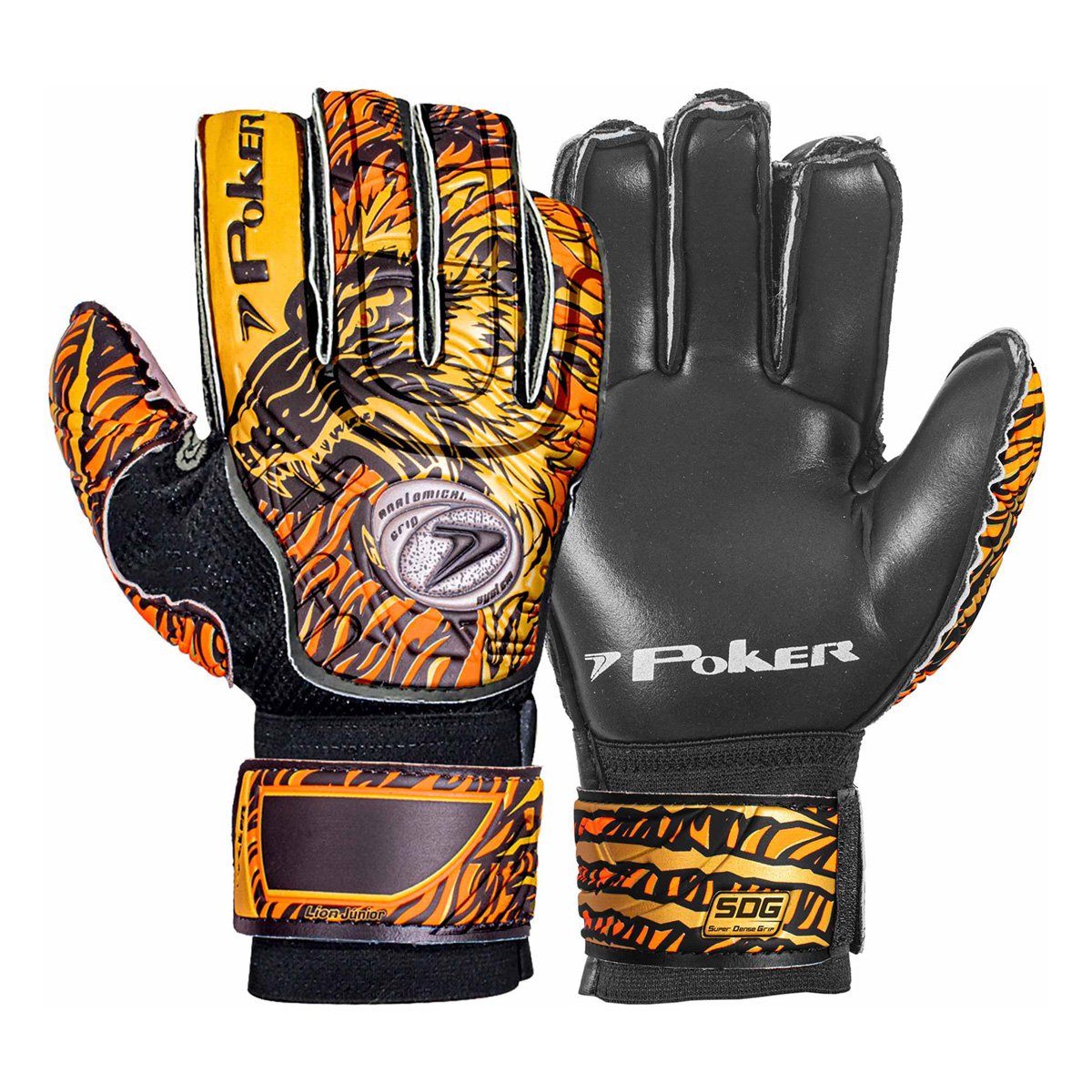 Luva de Goleiro Poker Lion Junior Semi Profissional