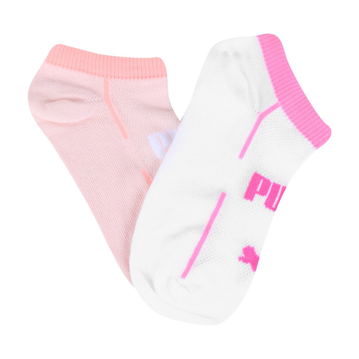 Meia Infantil Puma Sapatilha Kit Com 2 Pares