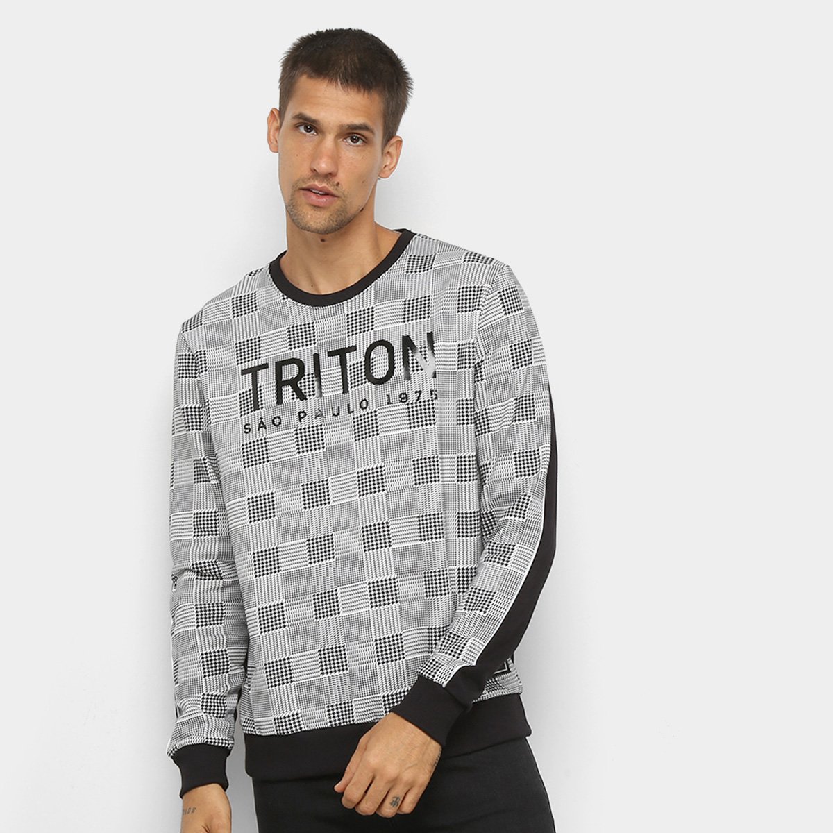 Moletom Triton Quadriculado Masculino