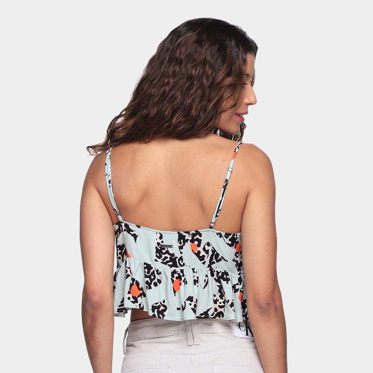 Blusa Forum Estampada Babados Feminina - Tam: EP - 1