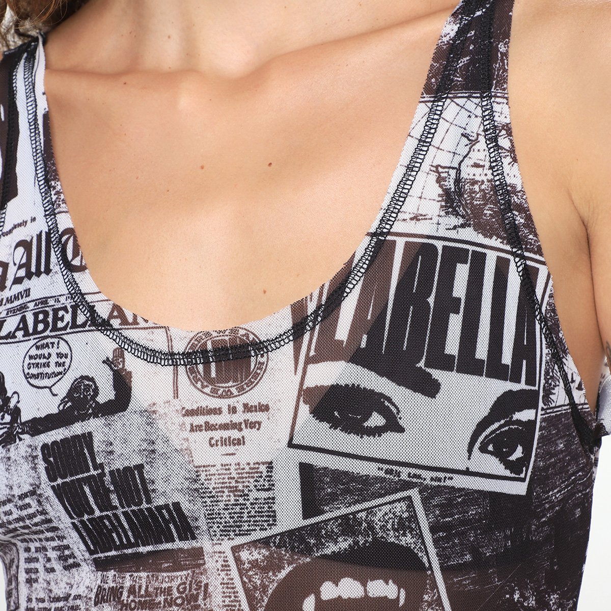 Regata Labellamafia+Top Hot Desert Estampado Feminina - Tam: P - 2