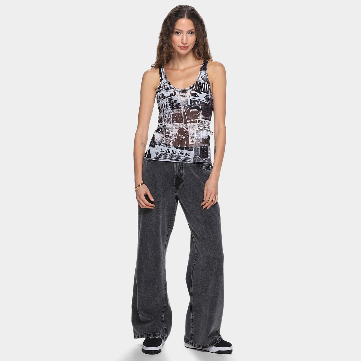 Regata Labellamafia+Top Hot Desert Estampado Feminina - Tam: P - 3