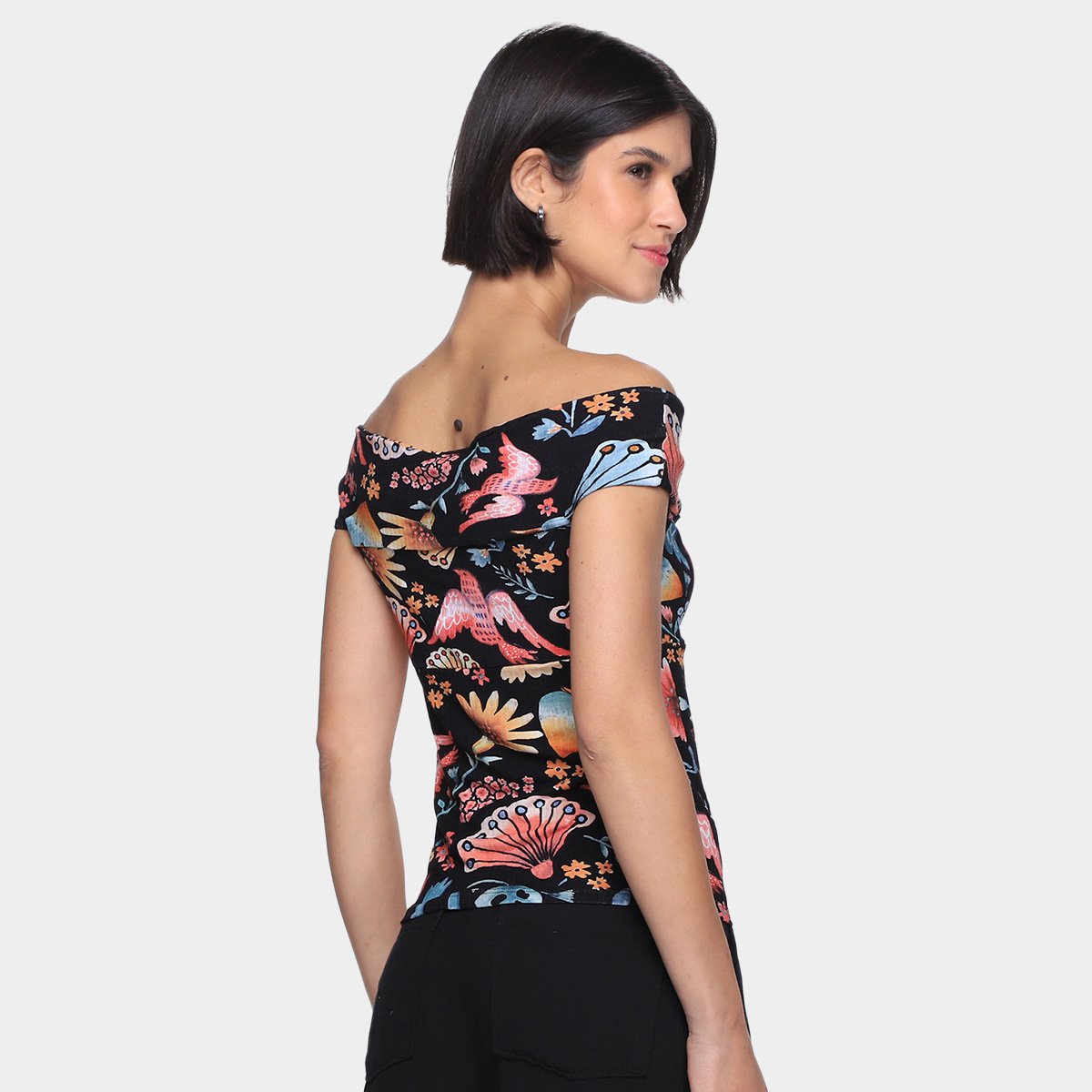 Blusa Lez a Lez Ombro A Ombro Feminina - Tam: M - 1