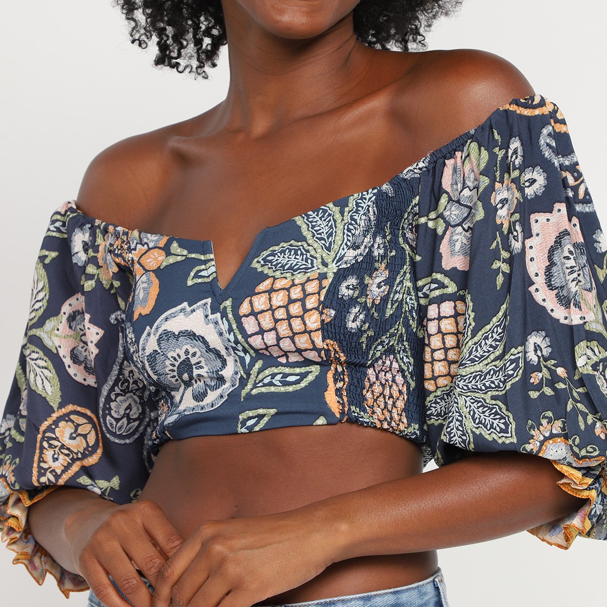 Top Cropped Farm Desejo de Abacaxi Feminino - Tam: M - 2