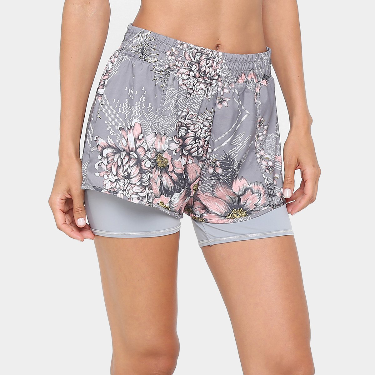 Short Colcci Fitness Estampado Feminino