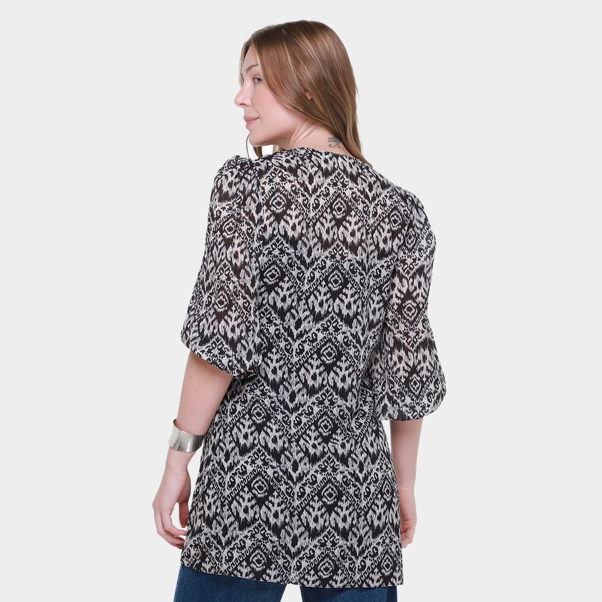 Casaco My Favorite Things Kaftan Estampado Feminino - Tam: P - 1