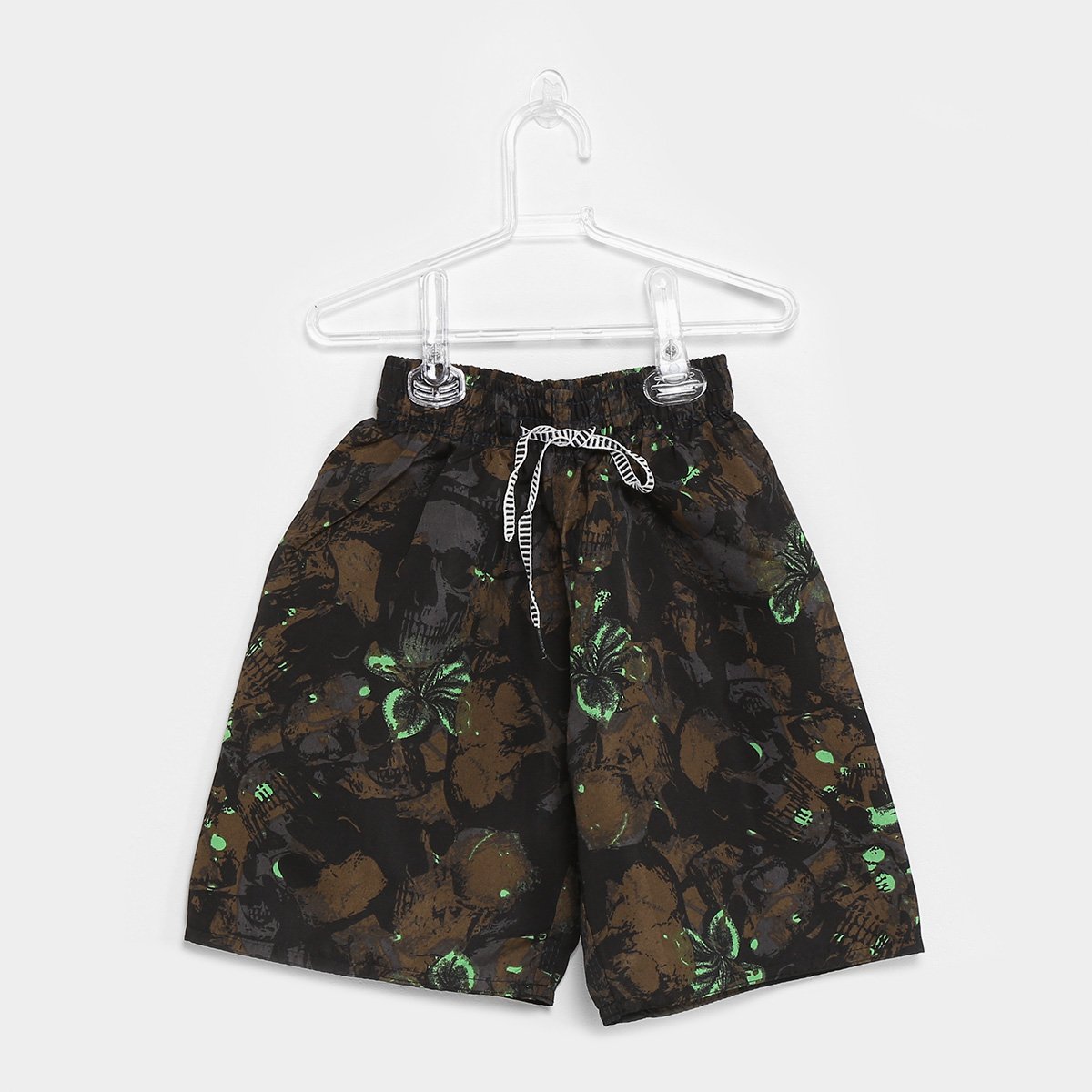Bermuda D'Água Infantil Flora Zuu Caveira Masculina