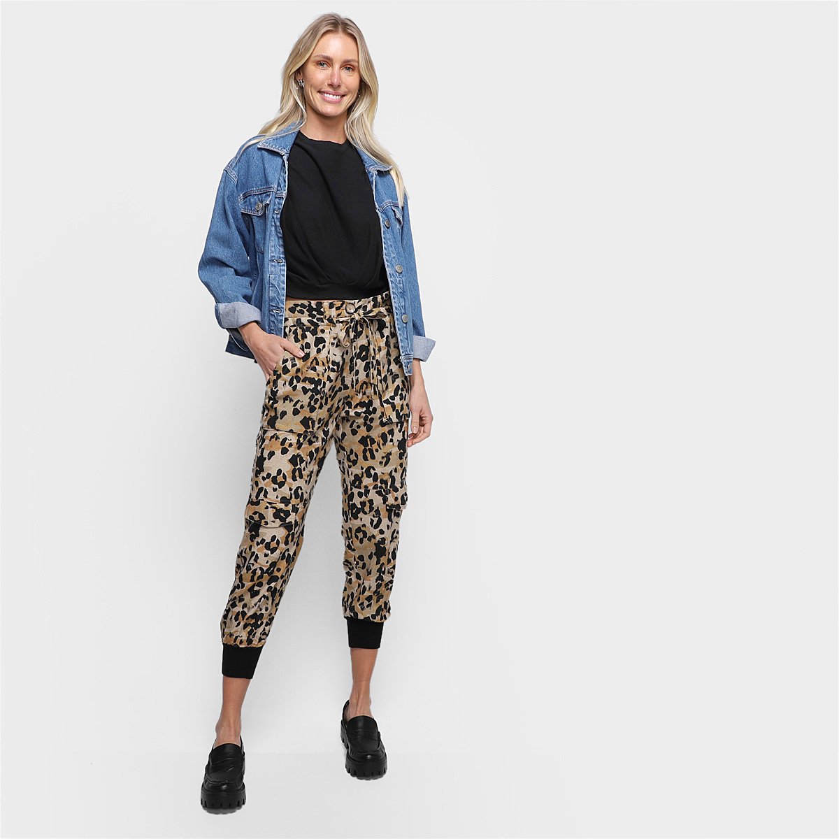 Calça Animale Sport Camuflado Tibetano Linho Feminina - Tam: 40 - 3