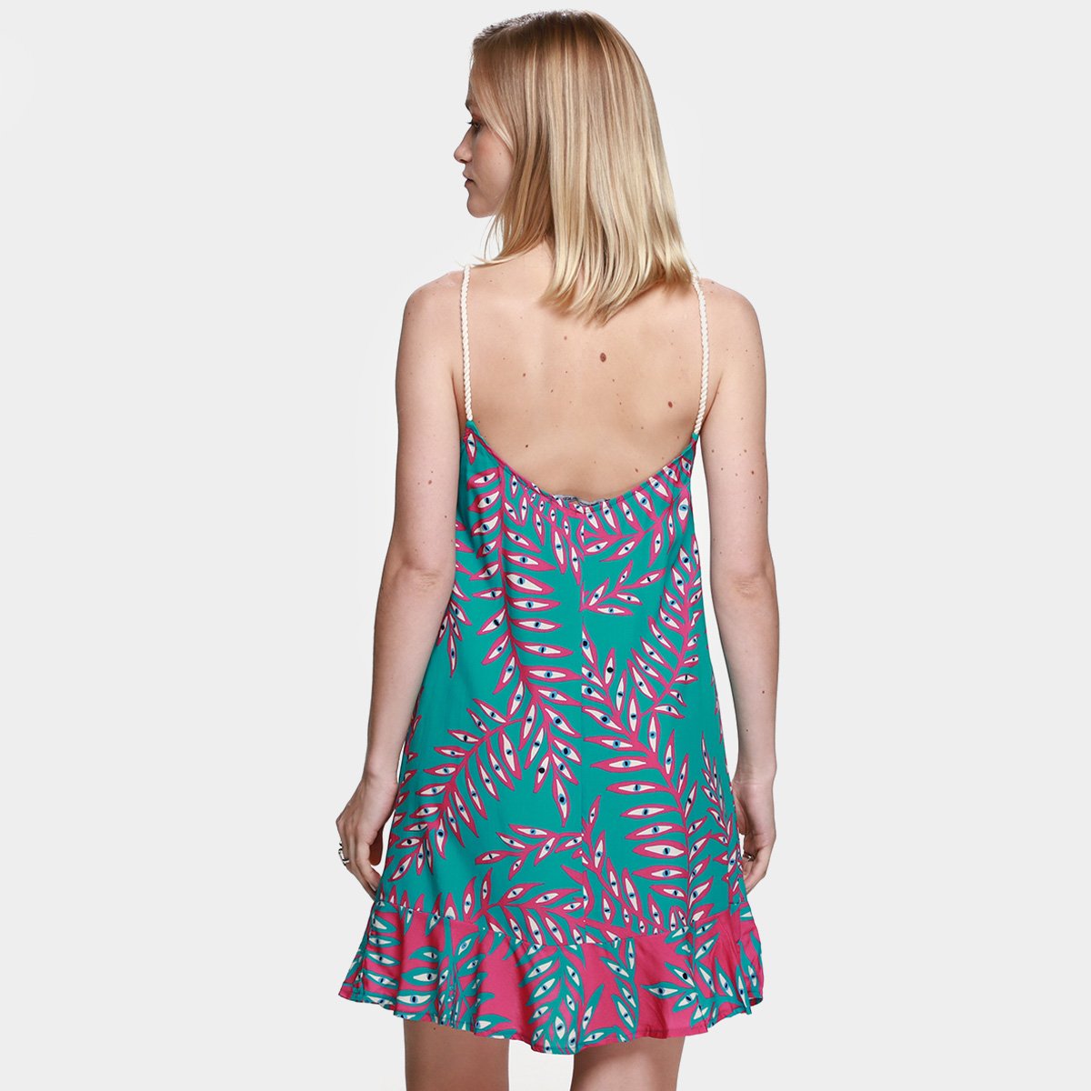 Vestido Oh, Boy! Evasê Curto Mix - Tam: P - 1