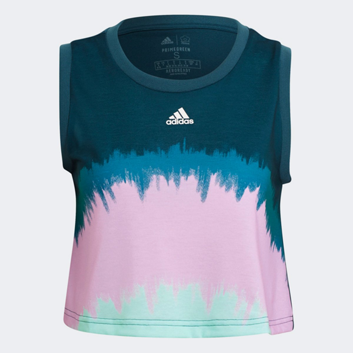 Regata Cropped Adidas Farm Rio Tie Die Feminina