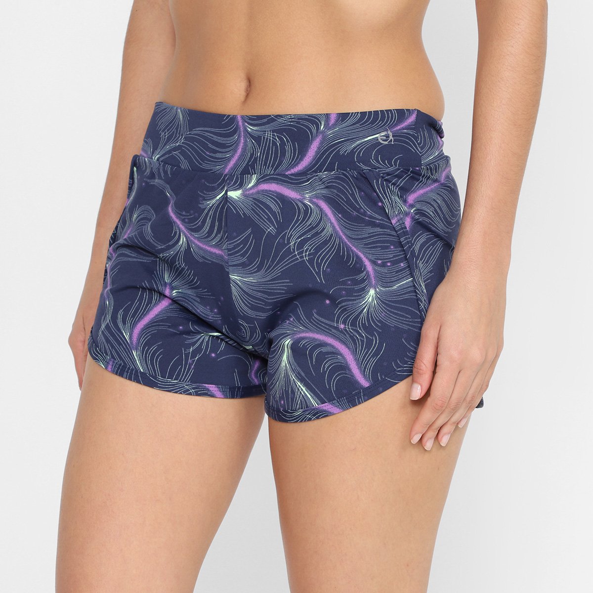 Short Estilo Do Corpo Mandala Feminino