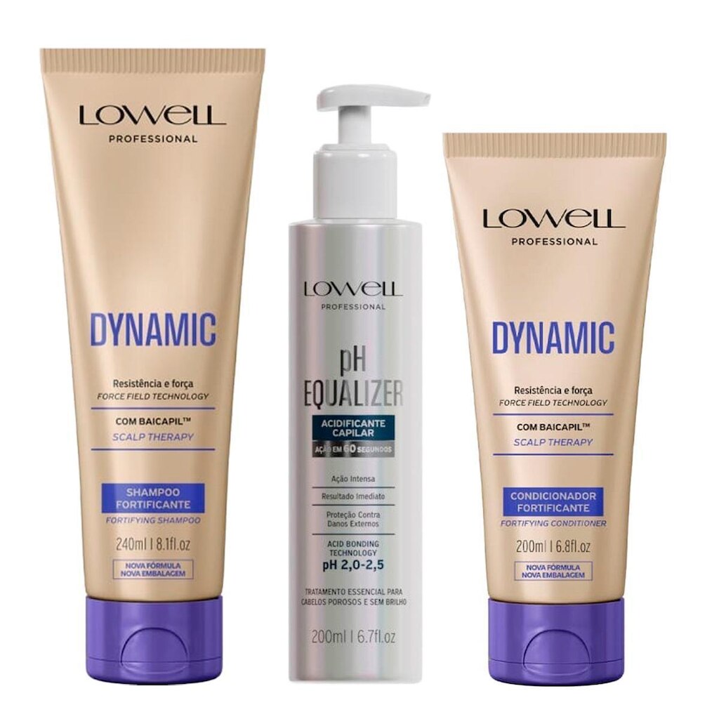 2101LW– Kit3 PH Equalizer 200ml + Shamp Dynamic 240ml + Condic Antiqueda 200ml