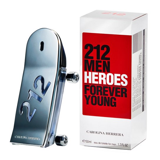 212 Men Heroes Carolina Herrera Eau de Toilette - Perfume Masculino 50ml - Incolor Menor preço em 212 Men Heroes Carolina Herrera Eau de Toilette - Perfume Masculino 50ml - Incolor