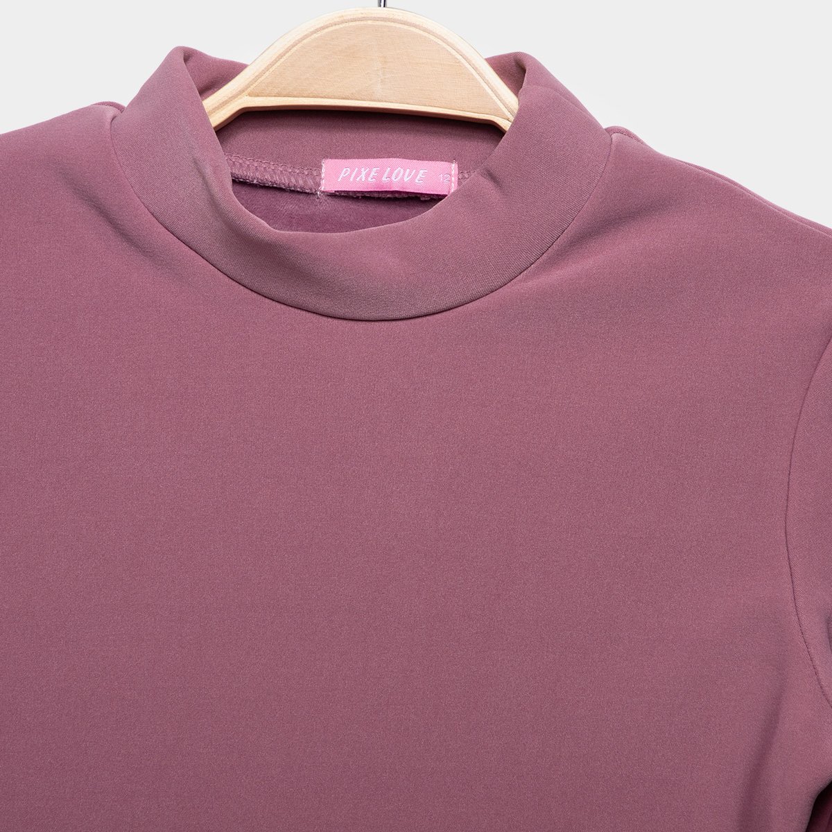 Camiseta Térmica Infantil Pix Love Manga Longa Gola Alta Menina - Tam: 12A - 1