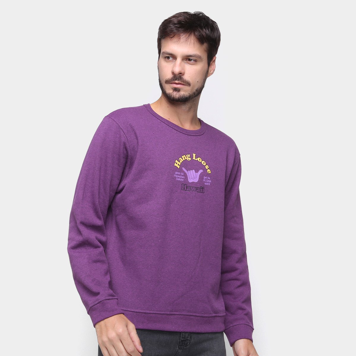 Moletom Hang Loose Careca Salute Masculino
