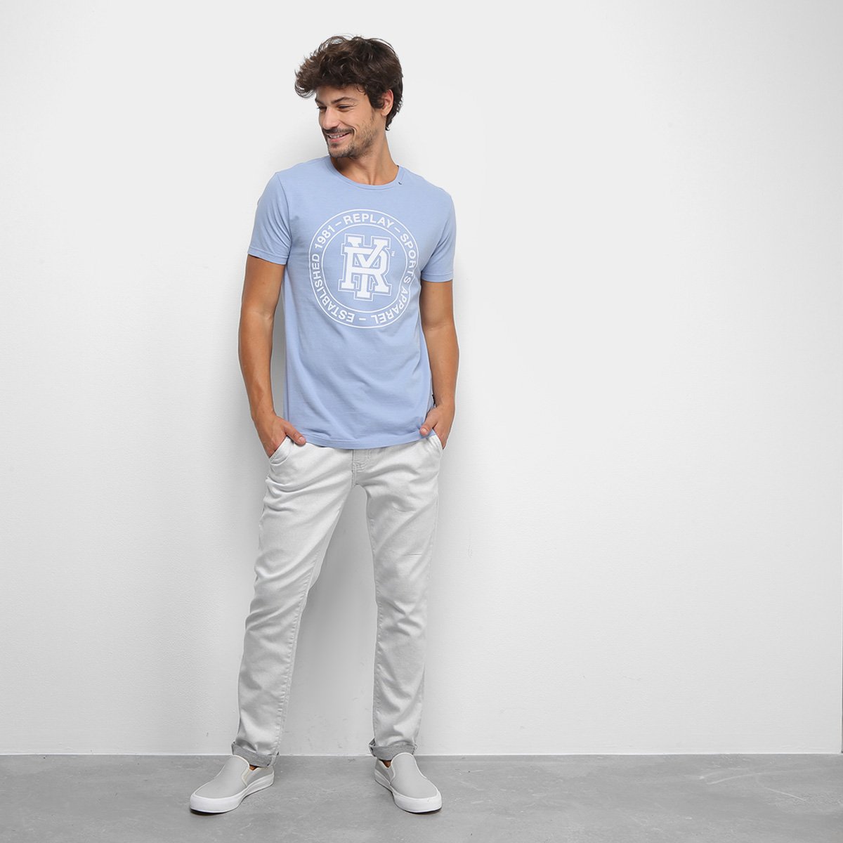 Camiseta Replay Sports Apparel Masculina - Tam: P - 2