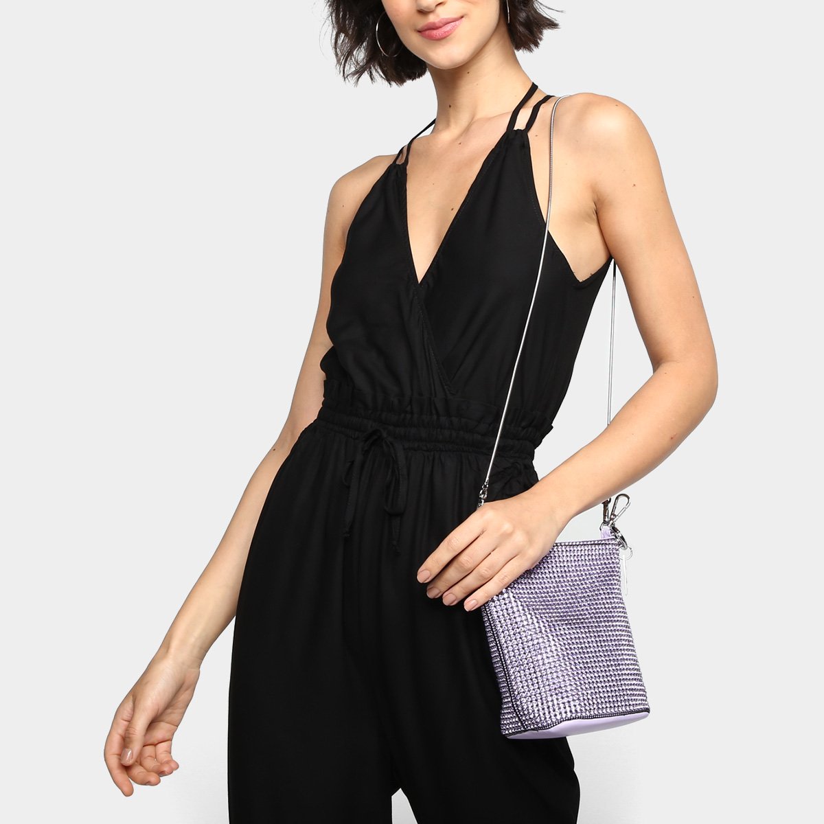 Bolsa Santa Lolla Strass Feminina - 1