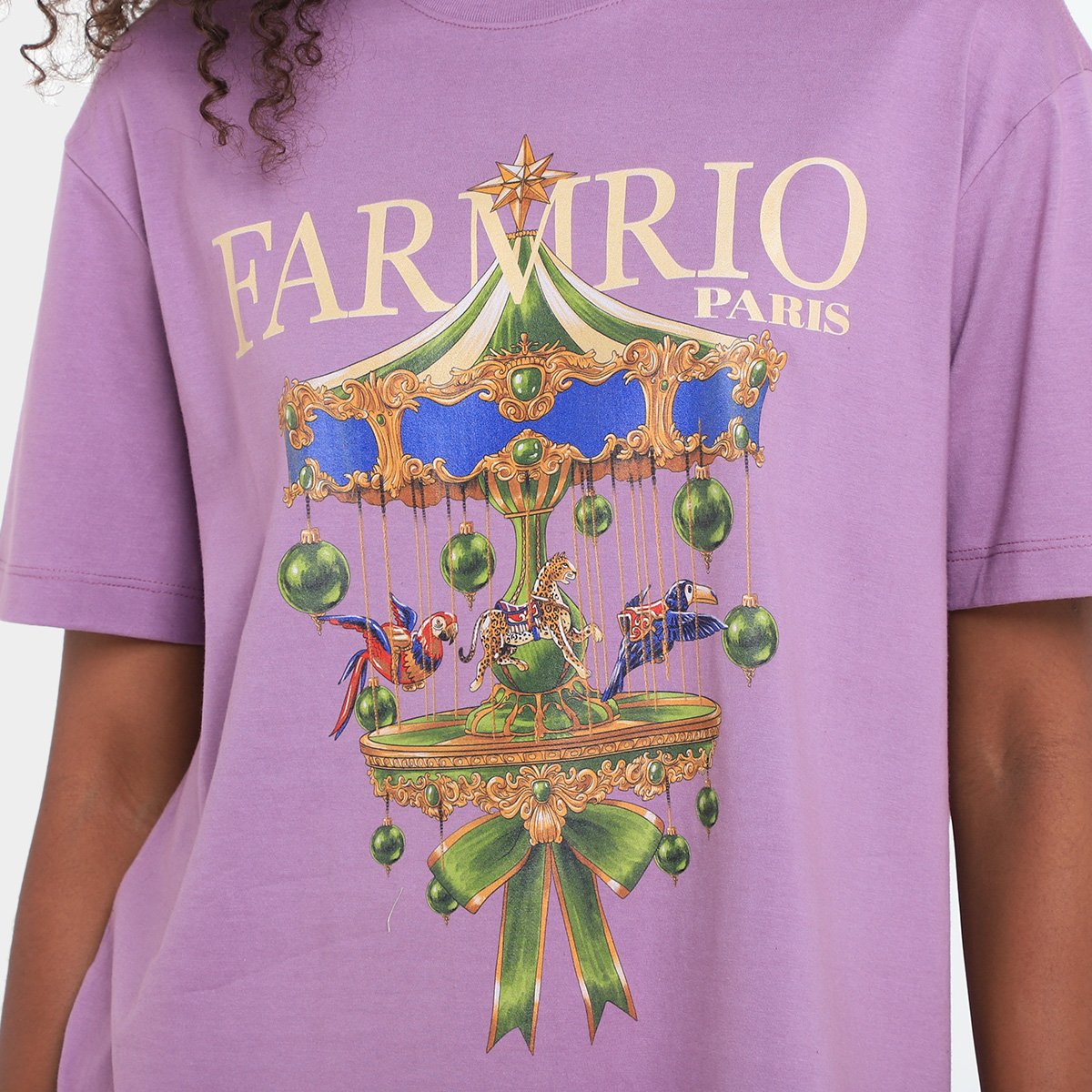 Camiseta Farm Media Carrossel Paris Feminina - Tam: P - 2