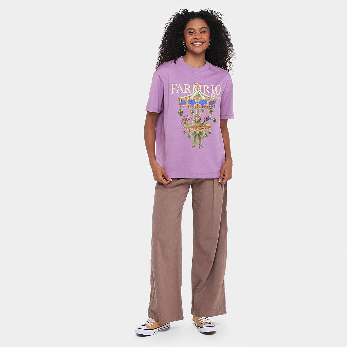 Camiseta Farm Media Carrossel Paris Feminina - Tam: P - 3