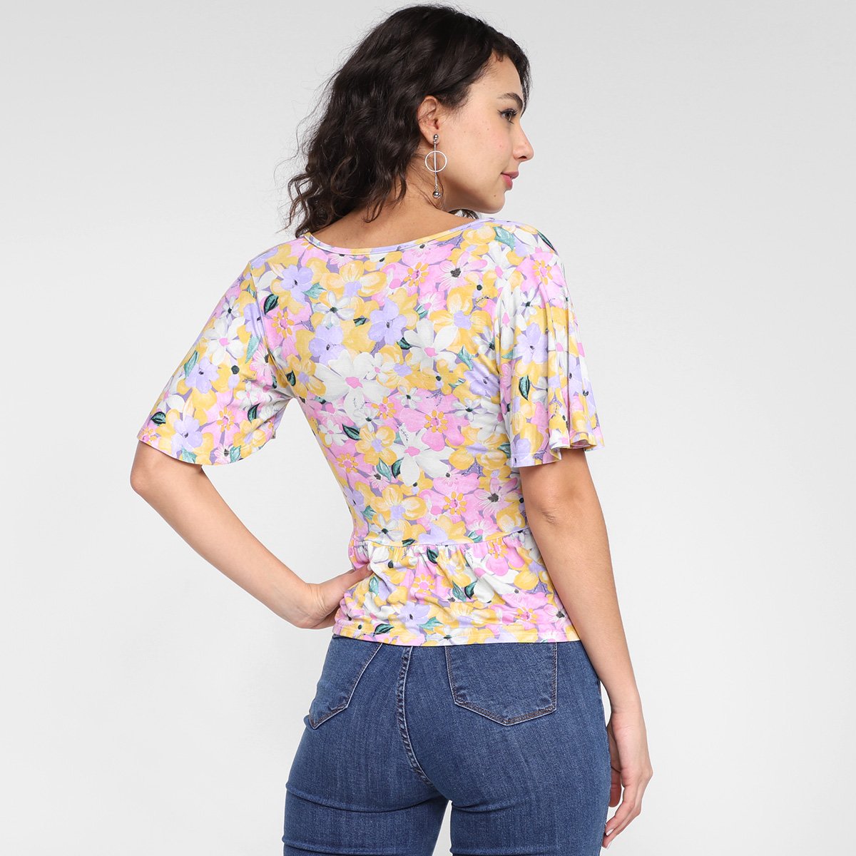 Blusa Lecimar Floral Feminina - Tam: M - 1