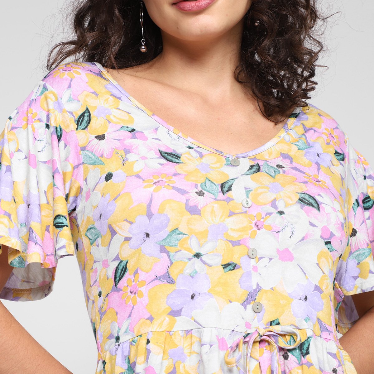 Blusa Lecimar Floral Feminina - Tam: M - 2