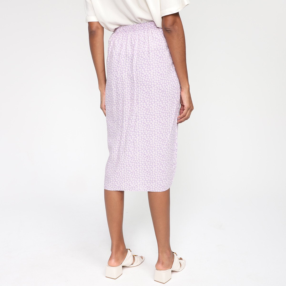 Saia Midi Lecimar Botões - Tam: M - 1