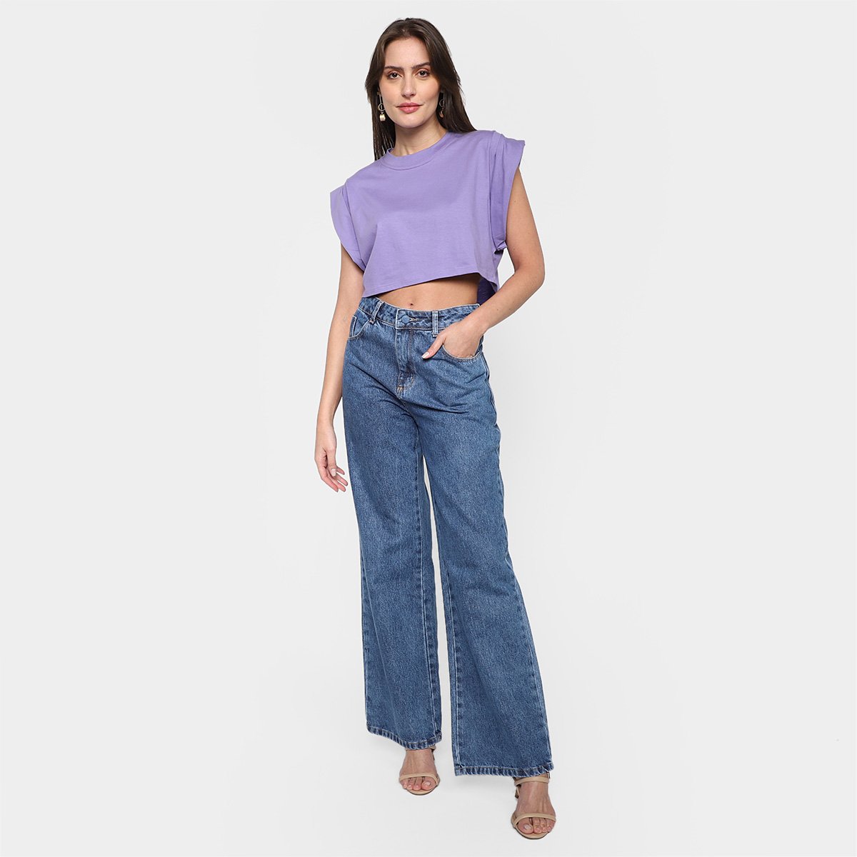 Blusa Morena Rosa Cropped Cavada Muscle Tee Feminina - Tam: M - 3