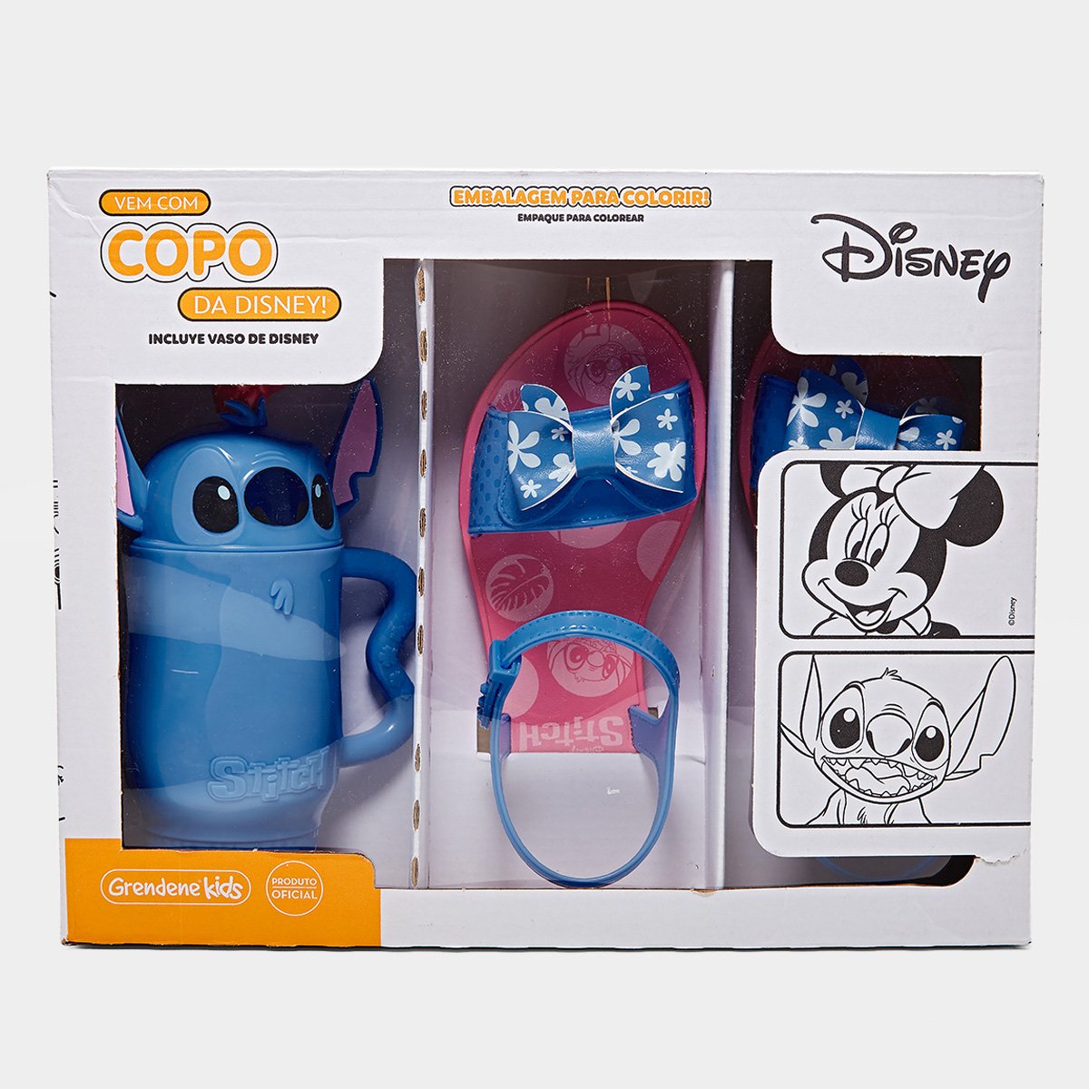 Kit Sandália Infantil Grendene + Copo Disney Menina - Tam: 32 - 5