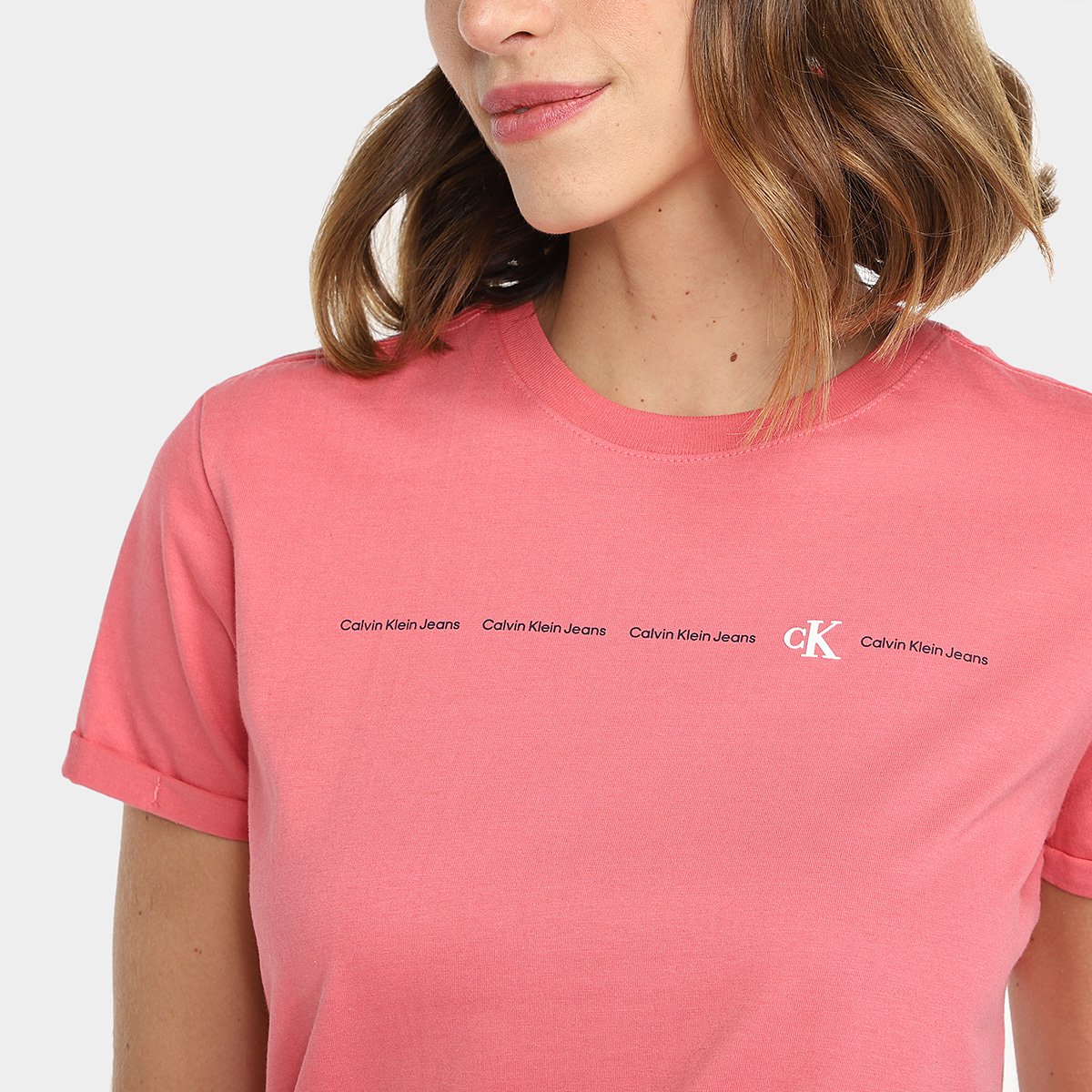 Camiseta Calvin Klein Logo I Feminina - Tam: M - 2