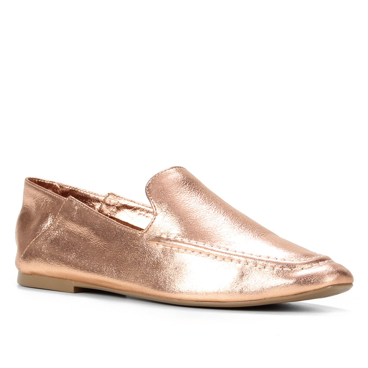 Mocassim Couro Shoestock Comfy Liso Feminino