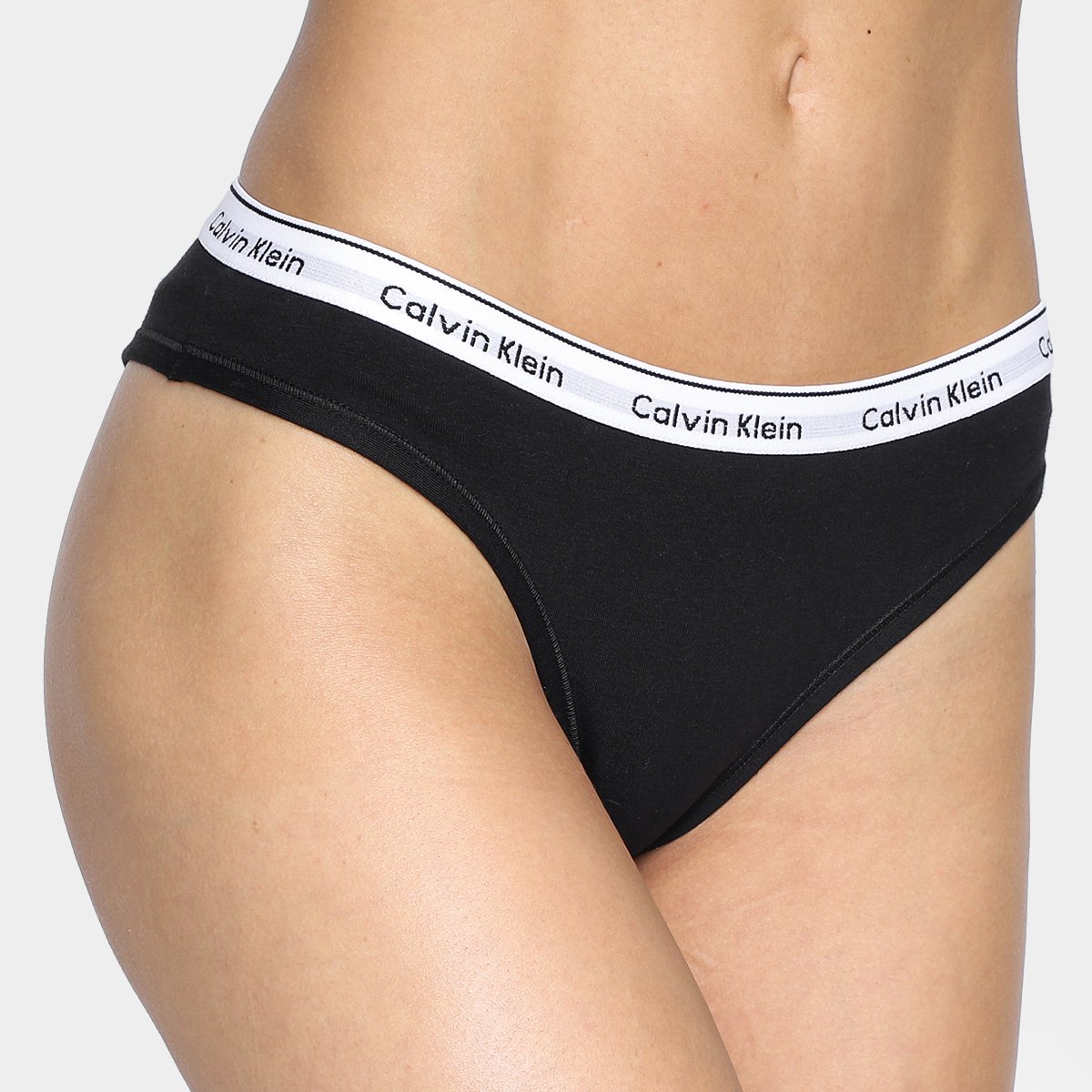 Kit Calcinha Tanga Calvin Klein Mini Modern Feminina - 3 Peças - Tam: M - 3