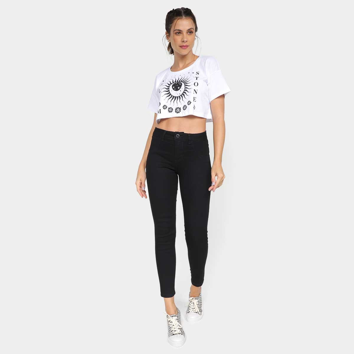 Calça Jeans Volcom Liberator Cintura Alta Feminina - Tam: 36 - 3
