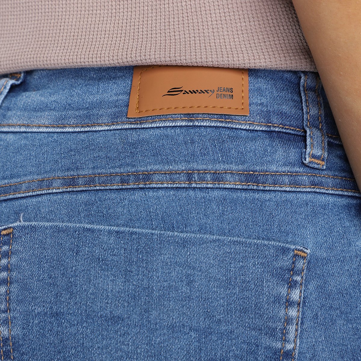 Calça Jeans Skinny Sawary Skinny Cintura Alta Feminina - Tam: 48 - 2