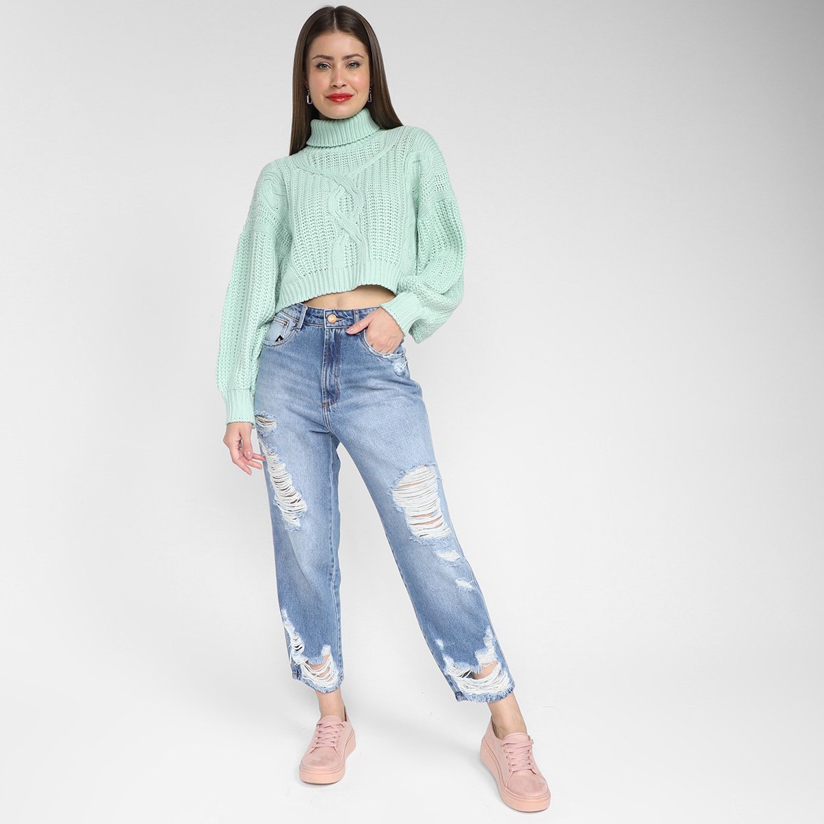 Calça Jeans My Favorite Things Tapered Desfiada Super High Feminina - Tam: 38 - 3