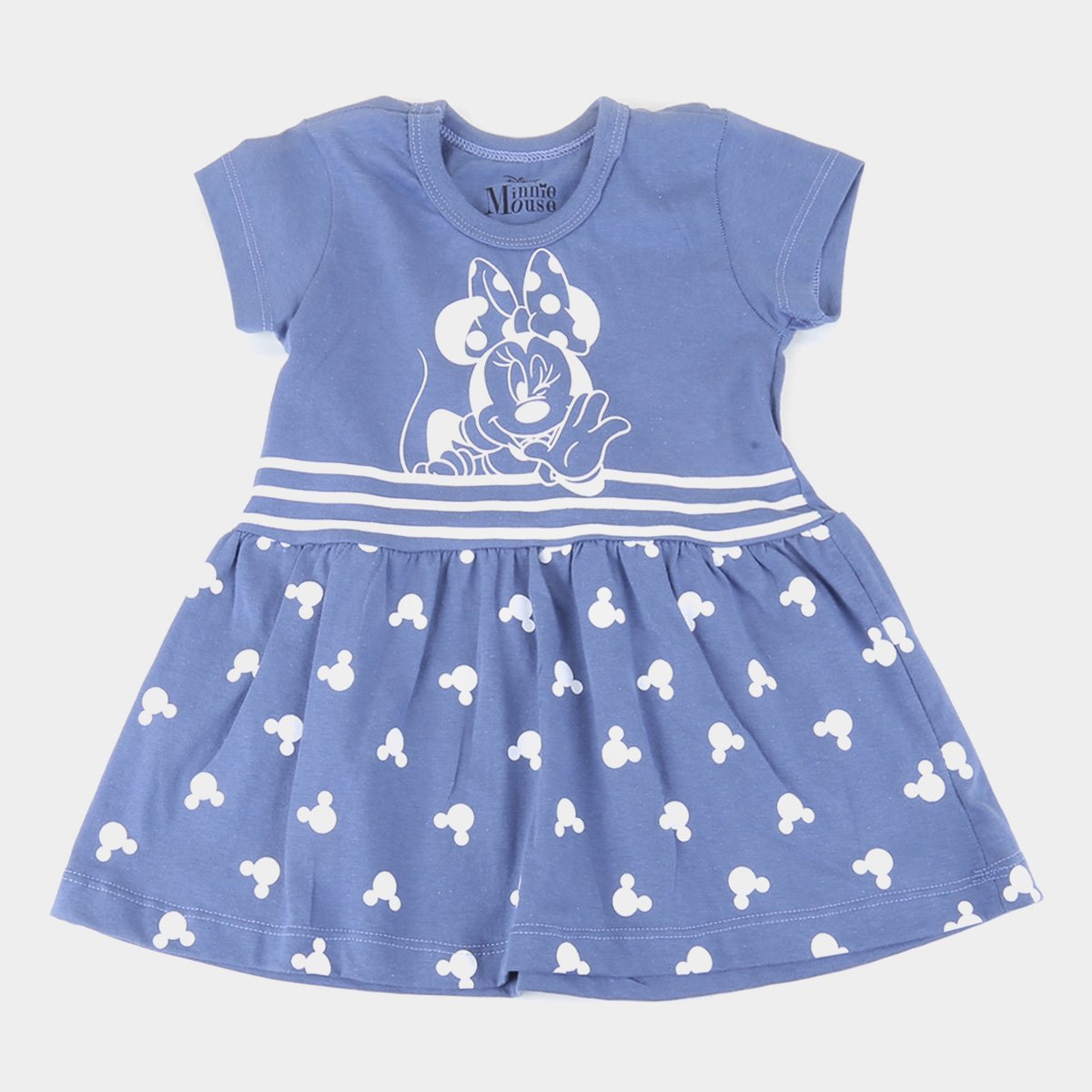 Vestido Infantil Disney Minnie Striped Feminino