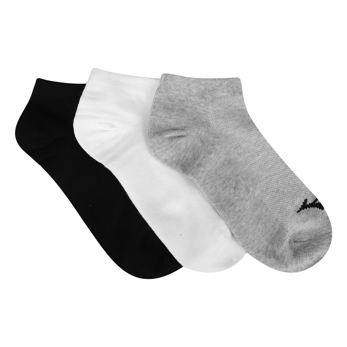 Kit Meia Mizuno Basic II - 3 Pares - Tam: 33/38 - 4