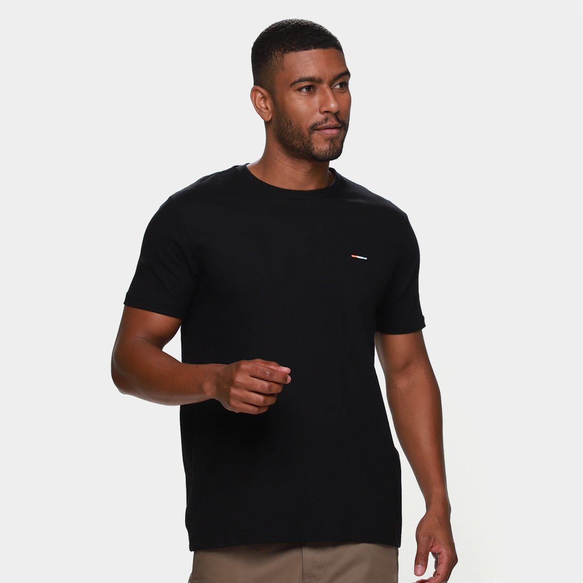 Kit Camiseta Básica Masculina Industrie Holanda Manga Curta - 3 Peças - Tam: P - 1