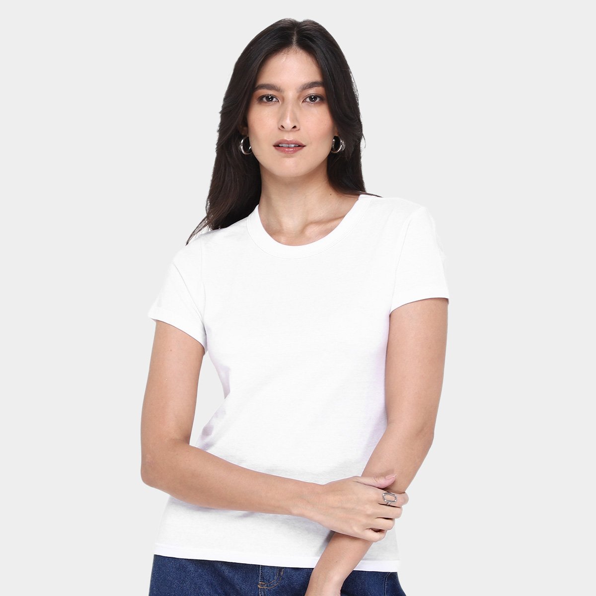 Kit Camiseta Hering Básica Feminina 3 Peças - Tam: M - 3